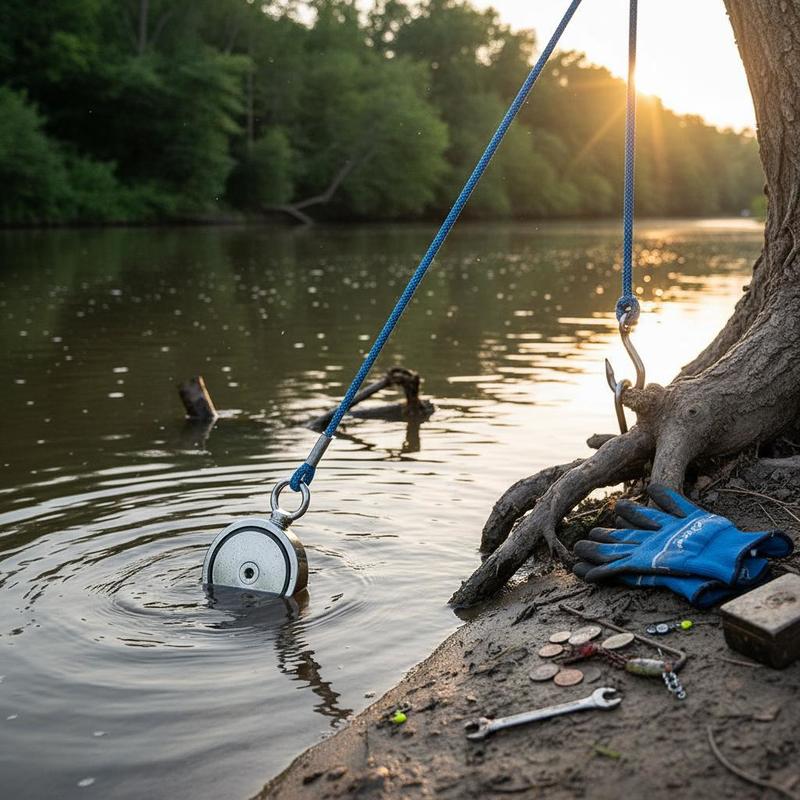 Fishing Gloves - Magnet Fishing Kit, 2000 LBS/907 Kg