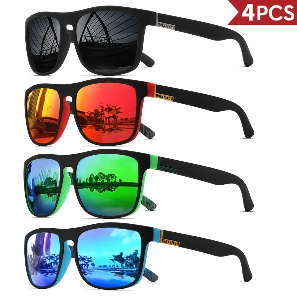 1-4PCS Men Classical Square Po - Fishing Sunglasses Polarized recensione e prezzo
