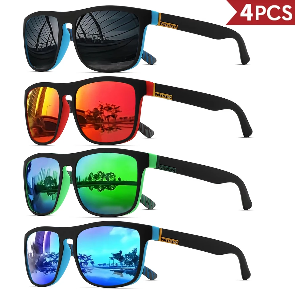 1-4PCS Men Classical Square Po - Fishing Sunglasses Polarized recensione e prezzo