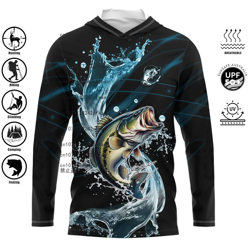 Fishing Shirts Hooded Shirt Uv - Fishing Shirt Uv Protection recensione e prezzo