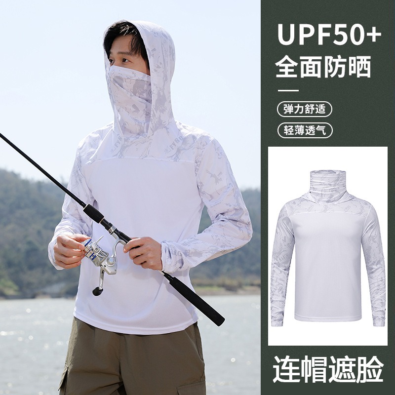 Fishing Shirt Hooded Men Sunsc - Fishing Mask Sun Protection recensione e prezzo
