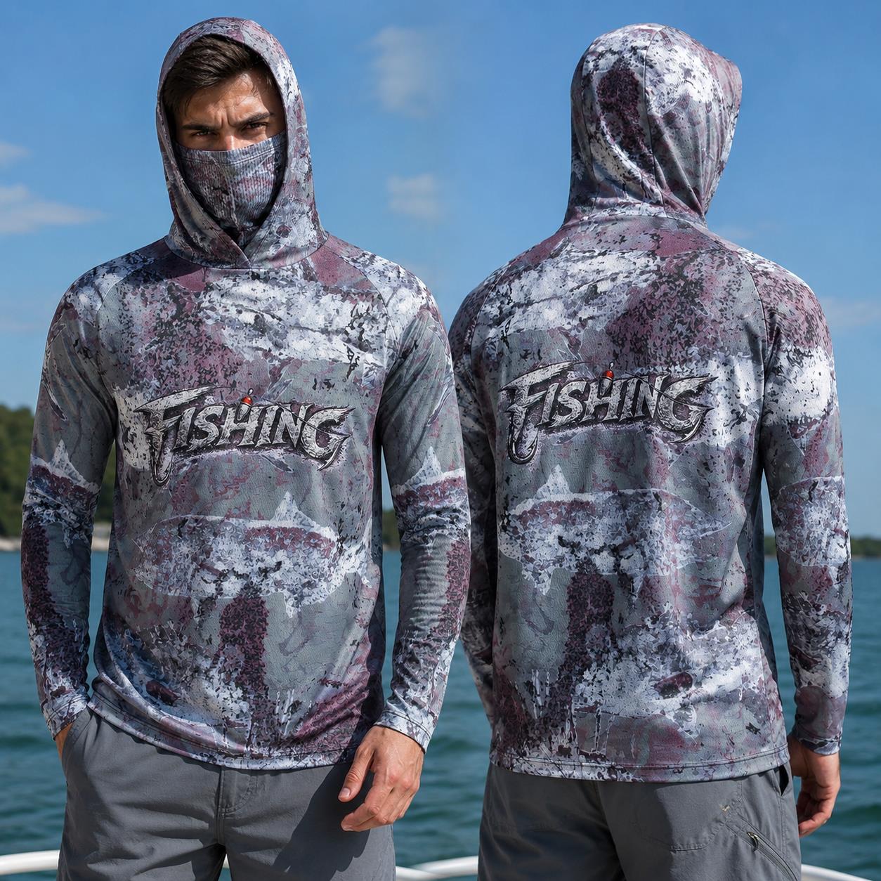 Fishing Shirt Hooded Men Fishi - Fishing Mask Sun Protection recensione e prezzo