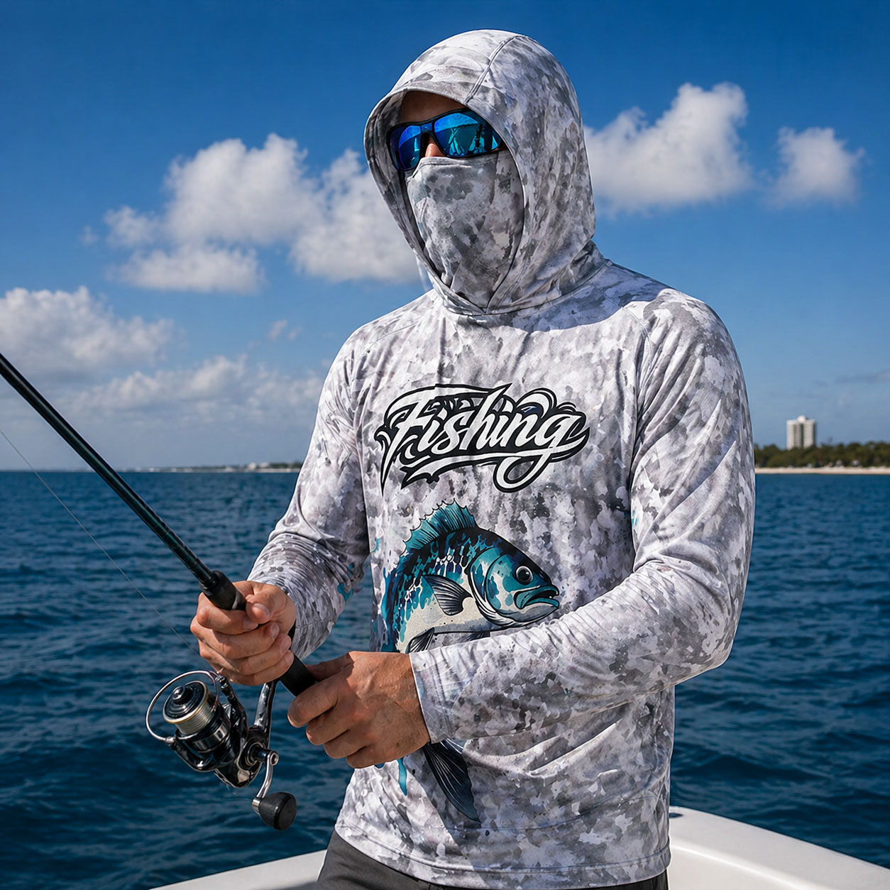 Fishing Shirt Hooded Men Fishi - Fishing Mask Sun Protection recensione e prezzo