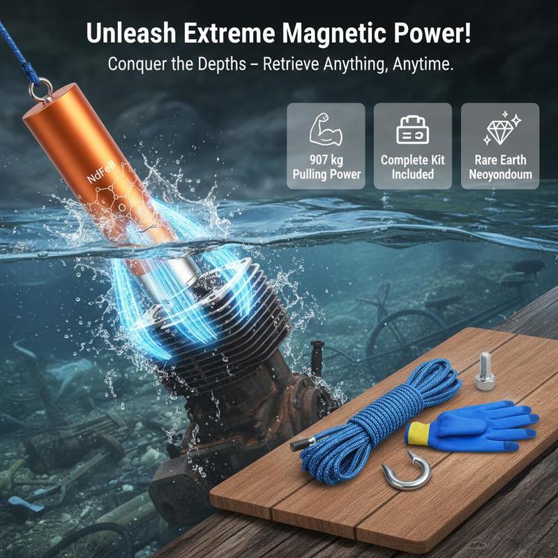 Magnet Fishing Kit, 2000 LBS/9 - Fishing Gloves recensione e prezzo